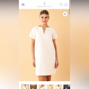 Abbey Glass Lulu Dress White Bubble Jacquard